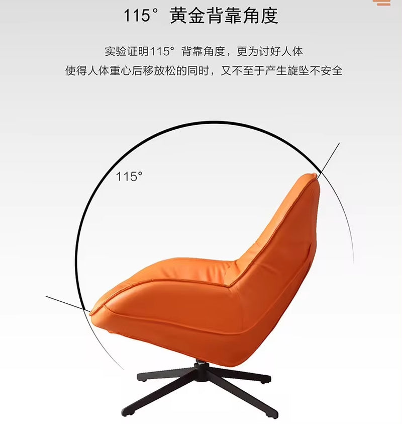 Luxury High Back Ergonomic Swivel Lounge Chair with Lumbar Support