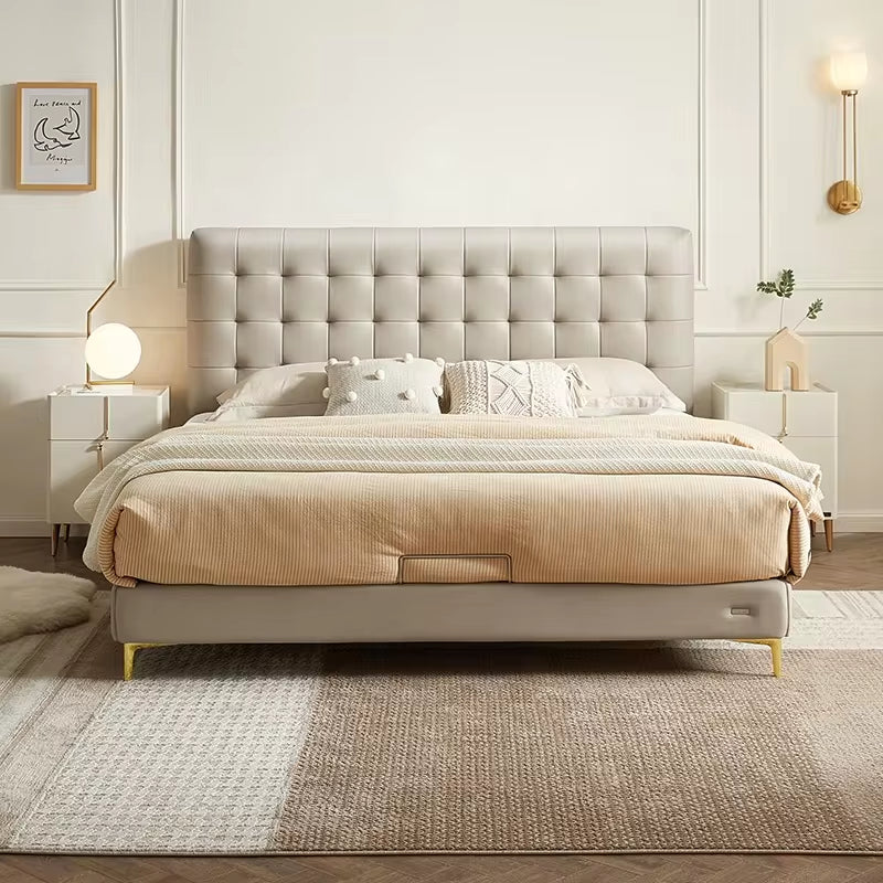 Luxurious European Style King Bed Set for Custom Light Luxury Home Furniture