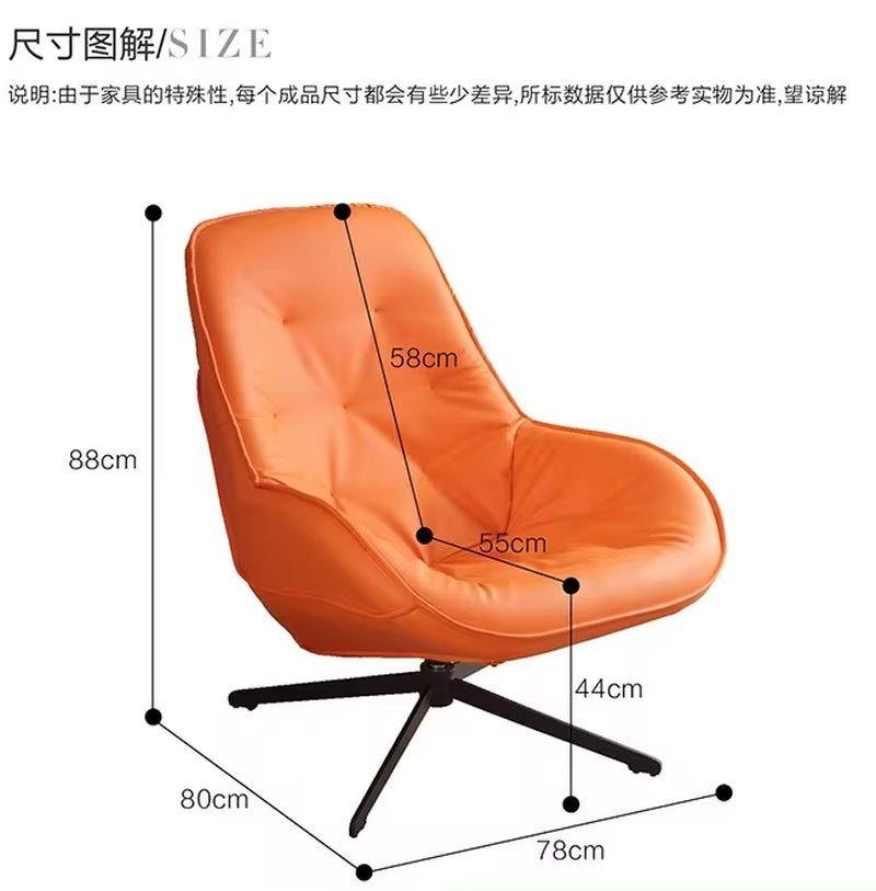 Luxury High Back Ergonomic Swivel Lounge Chair with Lumbar Support