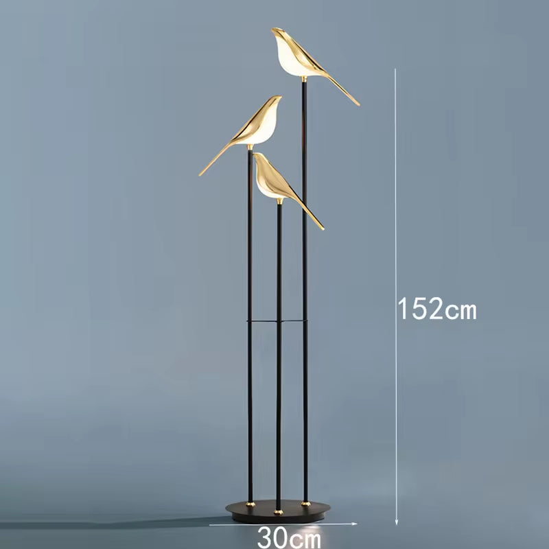 Nordic Ins Style Floor Lamp Bedroom Bedroom Bedside Study Reading Lamp Living Room Eye Protection Led Vertical Stand Table Lamp